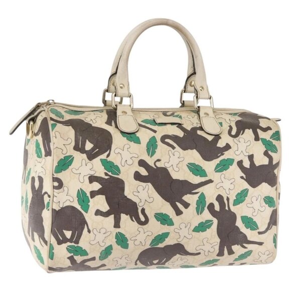 GUCCI GG Supreme Hand Bag PVC White 189895 Auth 146608 - Picture 2 of 16